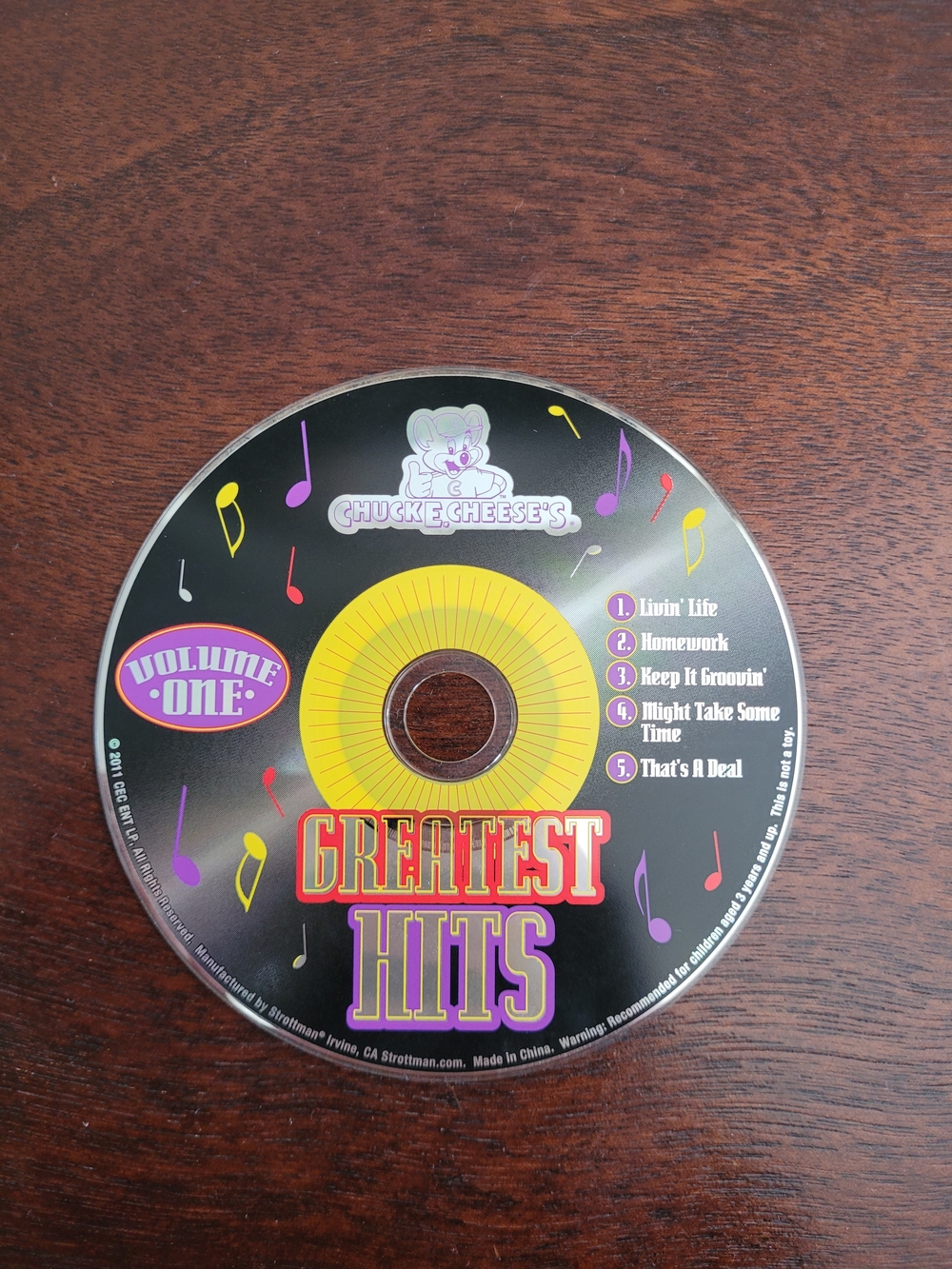 Chuck E. Cheese's Greatest Hits (Volume One) Kids Music CD